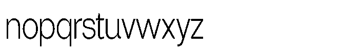 Tharo Light Ultra Condensed Font LOWERCASE