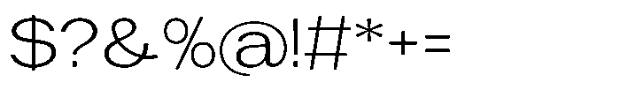 Tharo Light Ultra Expanded Font OTHER CHARS