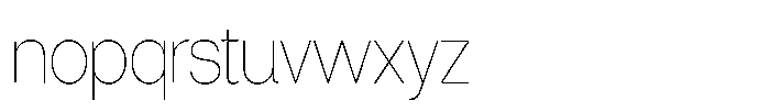 Tharo Thin Condensed Font LOWERCASE