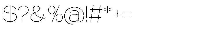 Tharo Thin Expanded Font OTHER CHARS