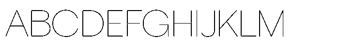 Tharo Thin Expanded Font UPPERCASE