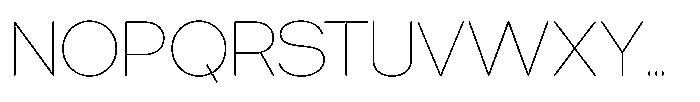 Tharo Thin Expanded Font UPPERCASE