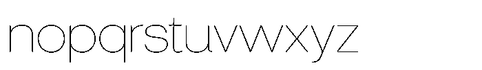Tharo Thin Expanded Font LOWERCASE