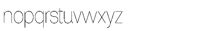 Tharo Thin Extra Condensed Font LOWERCASE