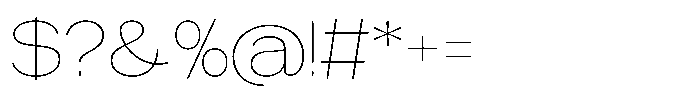 Tharo Thin Extra Expanded Font OTHER CHARS