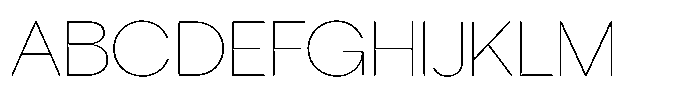 Tharo Thin Extra Expanded Font UPPERCASE