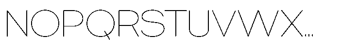 Tharo Thin Extra Expanded Font UPPERCASE
