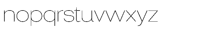 Tharo Thin Extra Expanded Font LOWERCASE