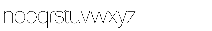 Tharo Thin Semi Condensed Font LOWERCASE