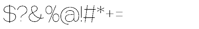 Tharo Thin Semi Expanded Font OTHER CHARS