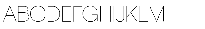 Tharo Thin Semi Expanded Font UPPERCASE