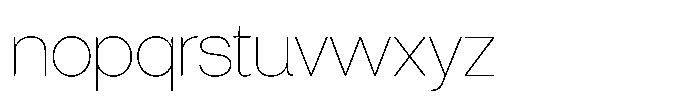 Tharo Thin Semi Expanded Font LOWERCASE