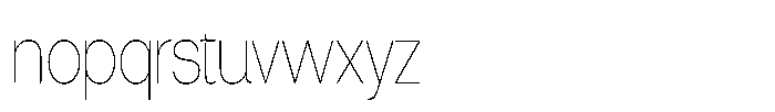 Tharo Thin Ultra Condensed Font LOWERCASE