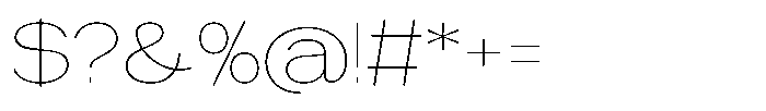 Tharo Thin Ultra Expanded Font OTHER CHARS