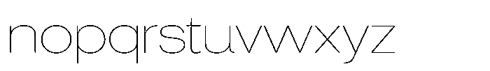 Tharo Thin Ultra Expanded Font LOWERCASE