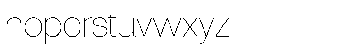 Tharo Thin Font LOWERCASE