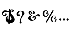 The Amgesta Regular Font OTHER CHARS