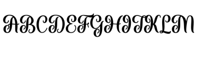 The Angella Script Duo Bold Font UPPERCASE