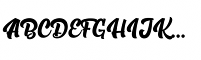 The Baghtone Script Regular Font UPPERCASE