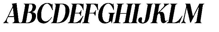 The Barchella Condensed Italic Font UPPERCASE