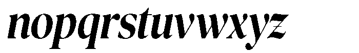 The Barchella Condensed Italic Font LOWERCASE