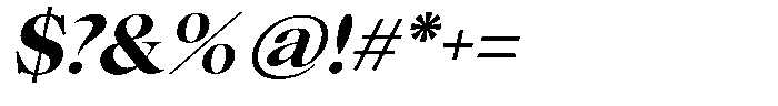 The Barchella Italic Font OTHER CHARS