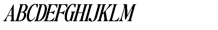 The Basilica Awesome Condensed Italic Font UPPERCASE