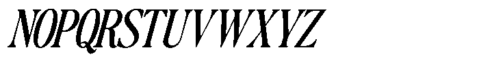 The Basilica Awesome Condensed Italic Font UPPERCASE