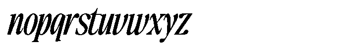 The Basilica Awesome Condensed Italic Font LOWERCASE