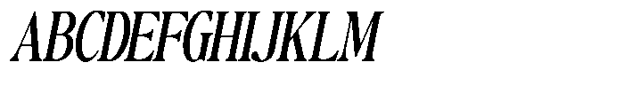 The Basilica Awesome Condensed Slanted Font UPPERCASE