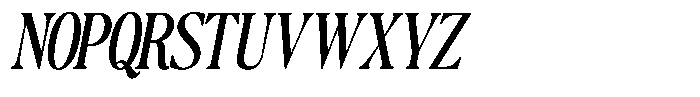 The Basilica Awesome Condensed Slanted Font UPPERCASE