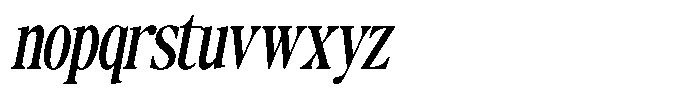 The Basilica Awesome Condensed Slanted Font LOWERCASE