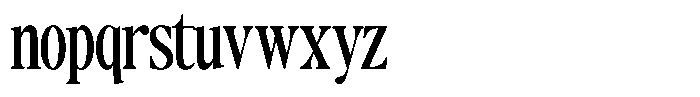 The Basilica Awesome Condensed Font LOWERCASE