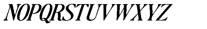 The Basilica Awesome Expanded Italic Font UPPERCASE