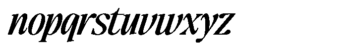 The Basilica Awesome Expanded Italic Font LOWERCASE