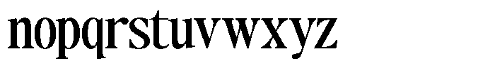 The Basilica Awesome Expanded Font LOWERCASE
