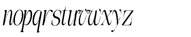 The Belvina Editorial Cndn Itlc Italic Font LOWERCASE