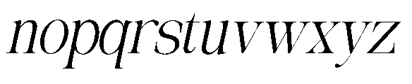The Belvina Editorial Oblique Regular Font LOWERCASE