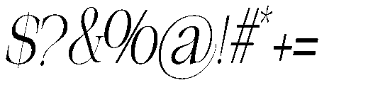 The Belvina Editorial Scle Itlc Regular Font OTHER CHARS