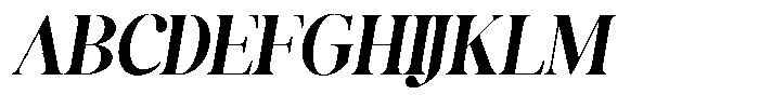 The Best Charming Condensed Italic Font UPPERCASE
