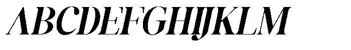 The Best Charming Condensed Oblique Slant Font UPPERCASE