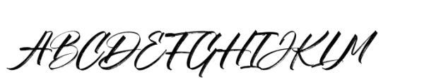 The Brushentica Regular Font UPPERCASE