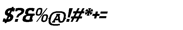 The Cielos Italic Font OTHER CHARS