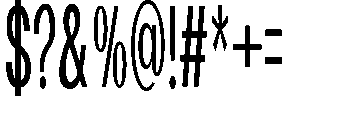 The Cons Regular Font OTHER CHARS