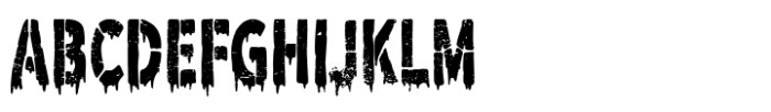 The Dirty Stencil Font UPPERCASE
