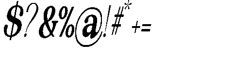 The Edition Nineties Condensed I Italic Font OTHER CHARS