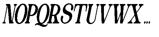 The Edition Nineties Condensed I Italic Font UPPERCASE