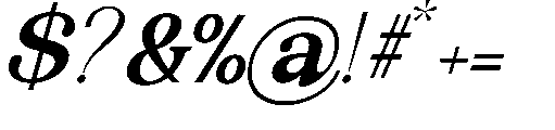 The Edition Nineties Expanded I Italic Font OTHER CHARS