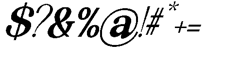 The Edition Nineties Slant Regular Font OTHER CHARS
