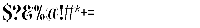 The Effolia Black Extra Condensed Font OTHER CHARS